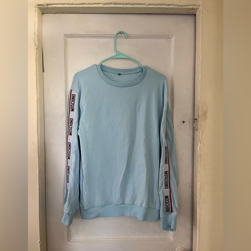 Moschino Men’s Logo Tape Crewneck Sweatshirt View 2